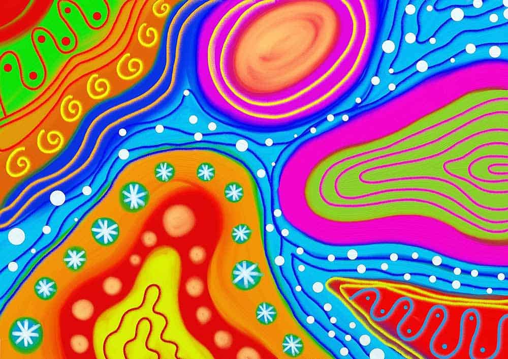 Colorful doodle art