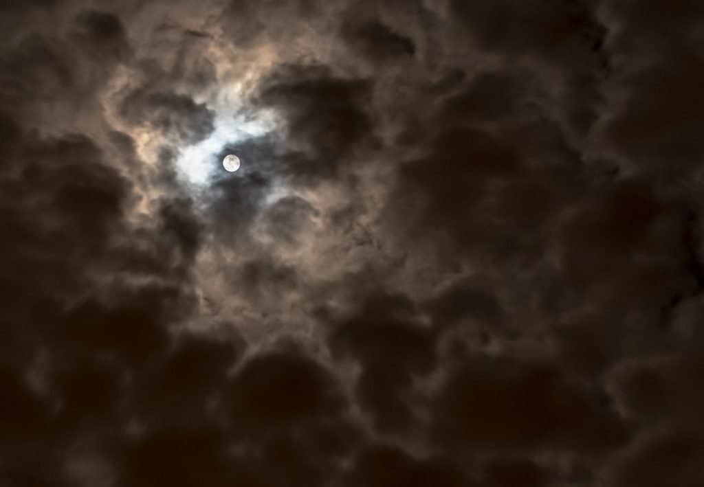 Great Halloween Books, dark sky with clouds and moon